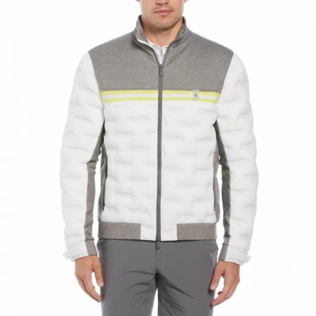 Mens Jackets & Coats | Original Penguin Long Sleeve Full Zip 80S Golf Jacket In Quiet Gray Heather