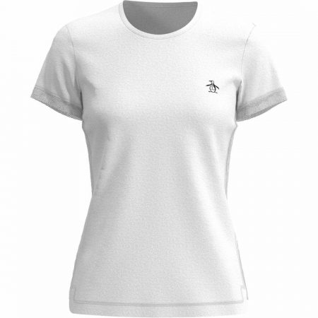 Womens Tennis & Padel | Original Penguin Essential Performance Tennis T-Shirt In Bright White
